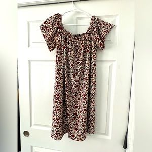 Women’s Cream & Floral Mango Dress, size Medium